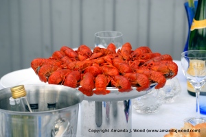 Crayfish parties happen in August and millions of these are eaten with gumption and tiny forks.